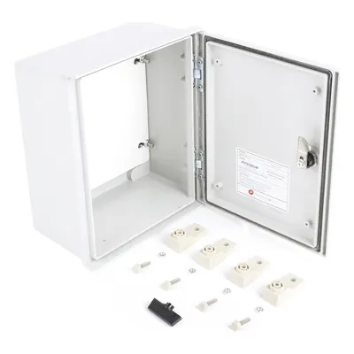 Gabinete de Poliéster / IP65 / 250 x 300 x 140 mm / Carga 30 kg / Placa Trasera Incluida / Cerradura con Llave, imagen 4