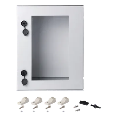 Gabinete de Poliéster IP65 / Puerta Transparente / 400 x 500 x 200 mm / Placa de Montaje Interior / Carga 30 kg, imagen 6