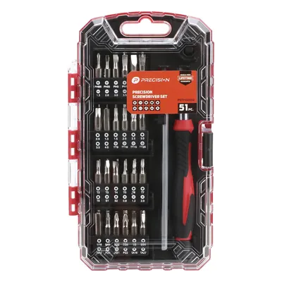 Juego de Desarmadores de Precisión / 51 Piezas / Acero Cromo-Vanadio / Extensor 115 mm / 48 Puntas Intercambiables / Estuche Plástico, imagen 2