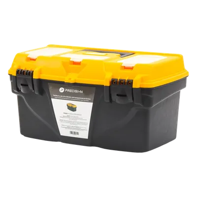 Caja Porta Herramientas / 17" / 44x26x23 cm / Polipropileno / 550 gr / Candado / Charola para Tornillos, imagen 3
