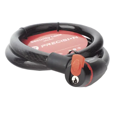 Candado de Cable / 20 mm Diámetro / 1000 mm (3.28 ft) Largo / Cierre por Llave / PVC Recubierto, imagen 2