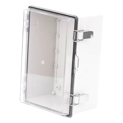 Gabinete Plástico ABS / IP66 / Puerta Transparente Policarbonato / 190 x 290 x 140 mm / Cierre Broche Inoxidable / Compatible Candado Perno 5 mm, imagen 2