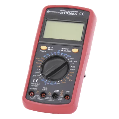 Multímetro Digital / 600 V CC/CA CAT II / 1999 Recuentos / LCD 67 x 42 mm / Corriente 10 A / Resistencia 200 MΩ / HFE Transistores, imagen 3
