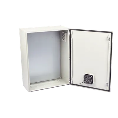 Gabinete de Acero para Exterior / IP55 / IK10 / 400 x 600 x 250 mm / Ventilación Forzada 110 VCA / Carga 25 kg / Placa Trasera 350 x 565 mm, imagen 5