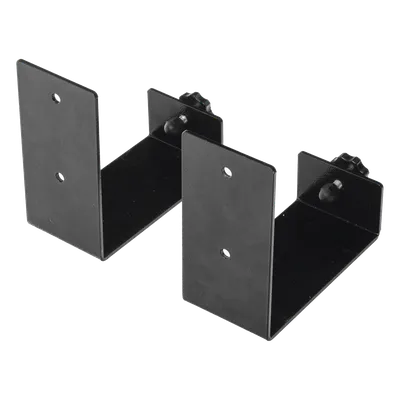 Kit de Ménsulas para Backup / 120 x 120 mm (4.7 x 4.7 in) / Soporte 100 mm (3.9 in) / Montaje en Pared / Metal Negro, imagen 3
