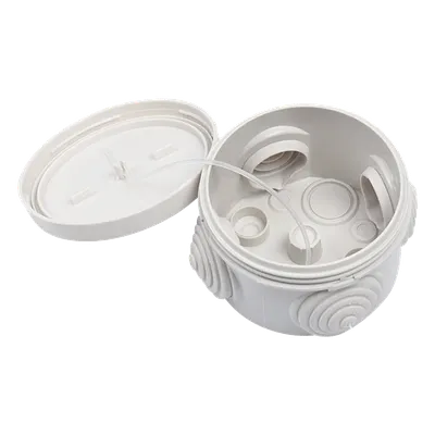 Caja de Derivación Circular / 4 Glándulas de Goma Ajustables / IP55 / -40 a 120°C / 70 mm Diámetro x 48 mm Alto, imagen 2