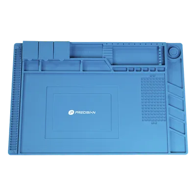 Tapete de Silicona para Reparación Electrónica / 45 x 30 cm (17.7 x 11.8 in) / Resistente al Calor 200°C / Áreas Magnéticas / Compartimentos Numerados, imagen 3