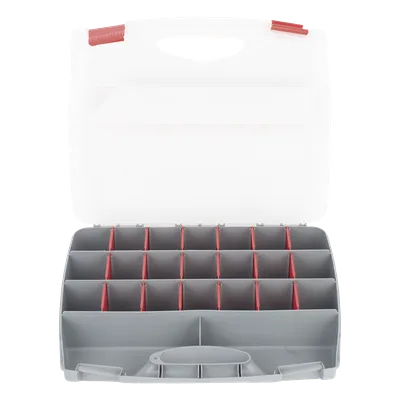 Caja Organizadora / 21 Divisiones Configurables / 38 x 31 x 7 cm (14.96 x 12.2 x 2.76 in) / Plástico de Alta Resistencia, imagen 4