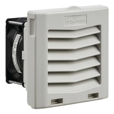 Ventilador con Filtro de Montaje Lateral / 21 CFM (36 m³/h) / 115 Vca / Click-Fit / Rejilla con Bisagra / 4"