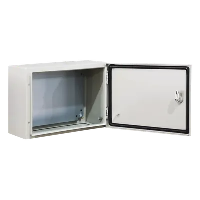 Gabinete de Acero / IP66 / IK10 / 400 x 300 x 300 mm / Carga 40 kg / Placa Trasera Metálica 2 mm / Cerradura con Llave, imagen 3