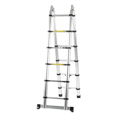 Escalera Telescópica / Aluminio / Tipo Tijera / 3.8 m (12.5 ft) / 150 kg / Plegable, imagen 4