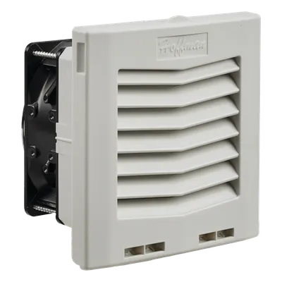 Ventilador con Filtro de Montaje Lateral / Flujo de Aire 35 CFM (59 m³/h) / 115 Vca / IP54 / RAL 7035