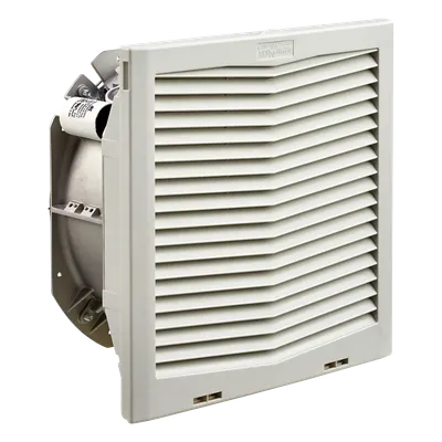 Ventilador con Filtro de Montaje Lateral / Flujo de Aire 395 CFM / Alimentación 115 Vca / Diseño Click-Fit / Rejillas con Bisagra